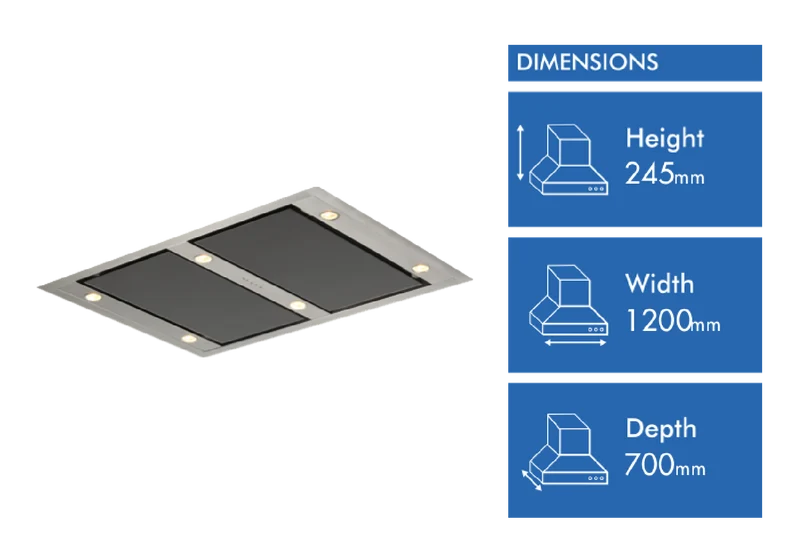 Schweigen 120cm Silent Undermount Rangehood, Stainless Steel ** 2 BOXES **
