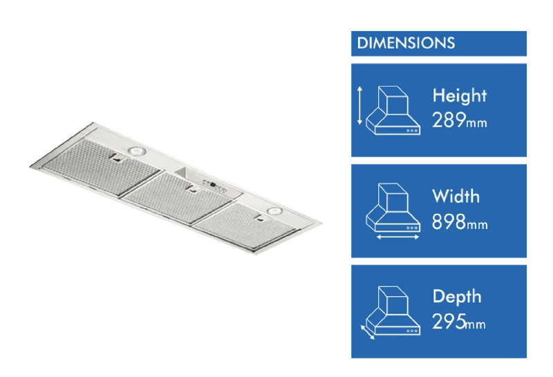 Schweigen 90cm Silent Undermount Rangehood, Stainless Steel ** 2 BOXES**