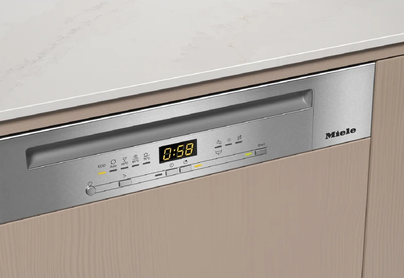 Miele 60cm Semi-Integrated Dishwasher with AutoOpen Drying CleanSteel Fascia