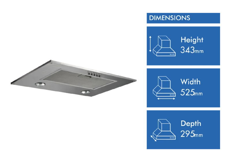 Schweigen 60cm Non-Silent Undermount Rangehood, Stainless Steel
