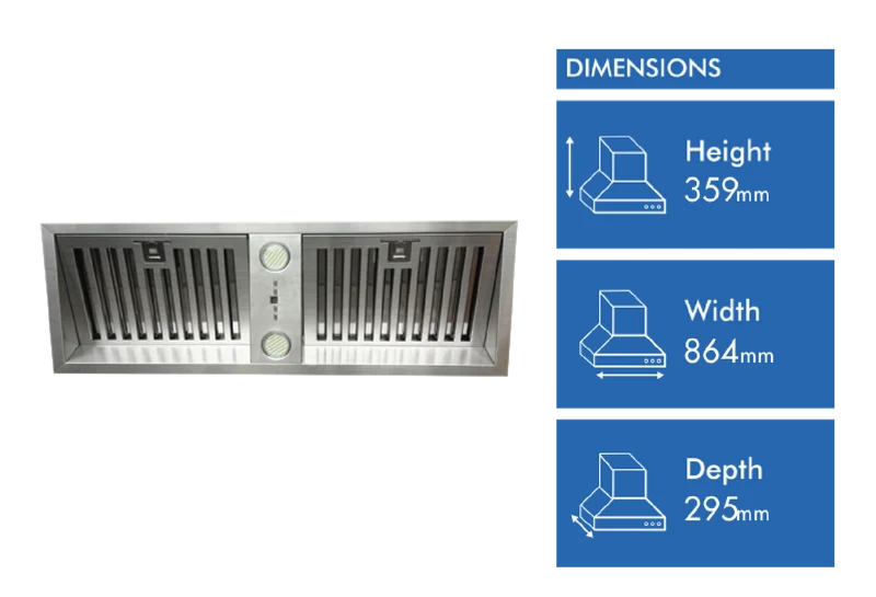 Schweigen 90cm Silent Undermount Rangehood, Stainless Steel ** 2 BOXES**