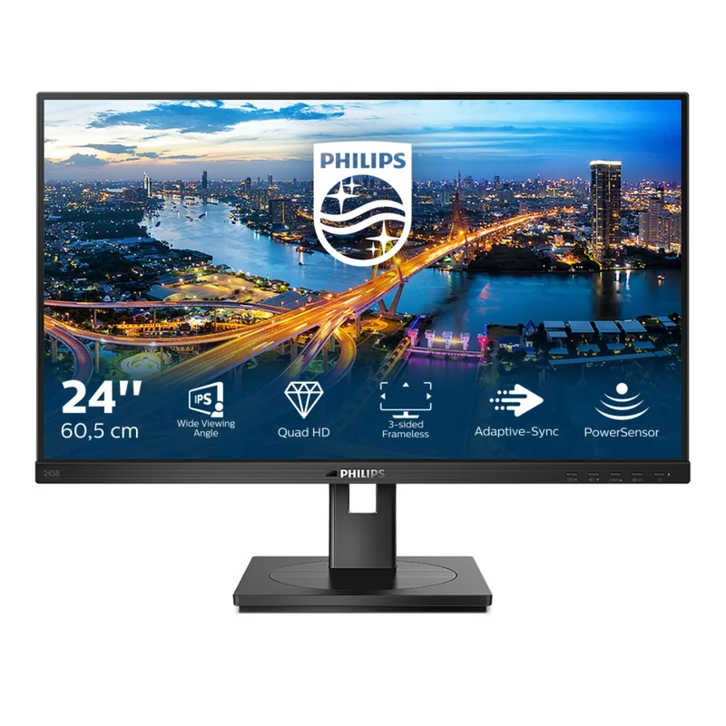 Philips b line 245b1/00 monitor pc 60,5 cm (23.8") 2560 x 1440 pixel quad hd led nero