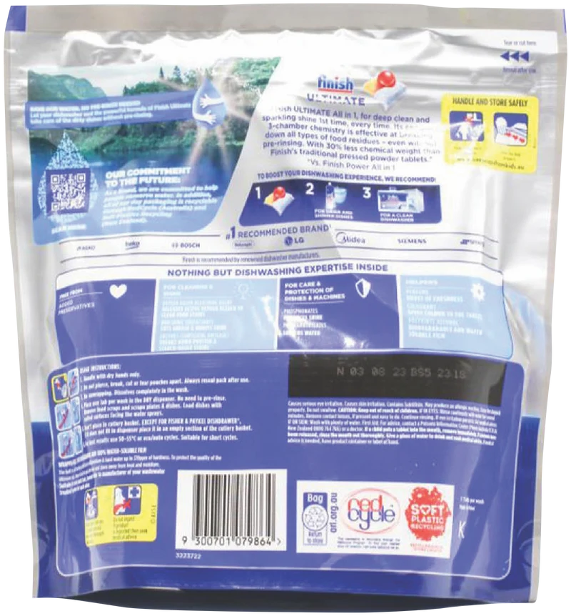 Finish PK 18 All In 1 Dishwashing Tablets, Lemon Sparkle