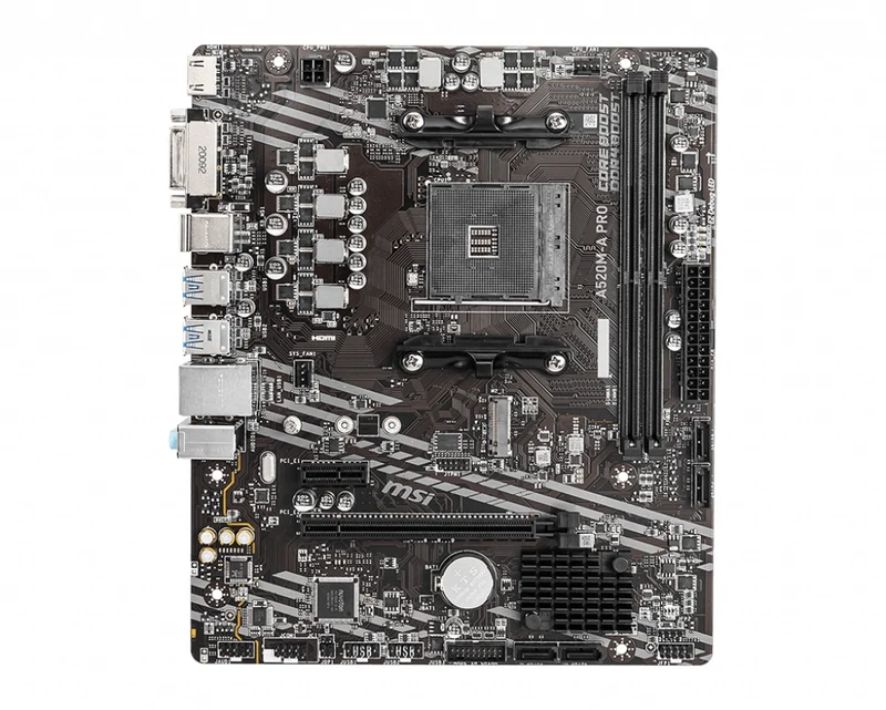 Msi a520m-a pro scheda madre amd a520 socket am4 micro atx