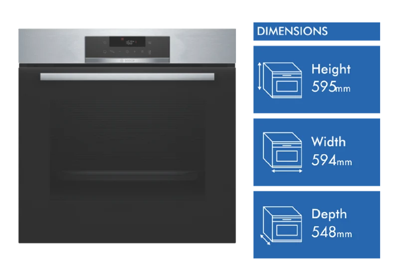 Bosch Series 6 60cm Pyrolytic Oven - Stainless Steel
