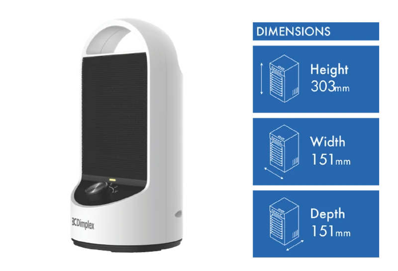 Dimplex 1.6kW Ceramic Heater with Manual Controls