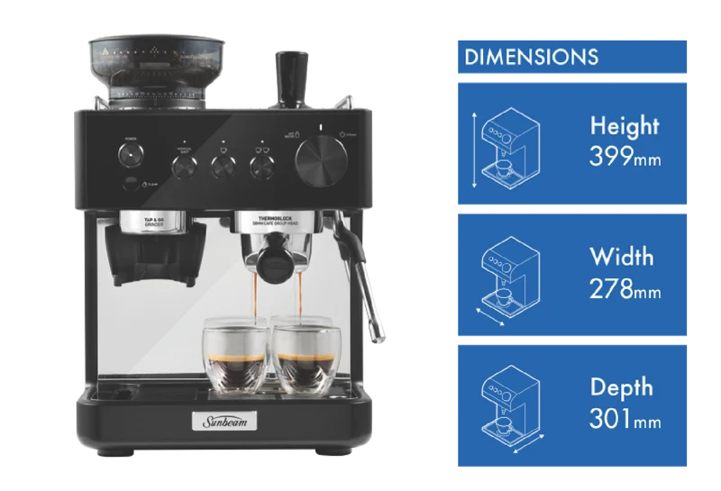 Sunbeam Origins Classic Espresso Coffee Machine Black