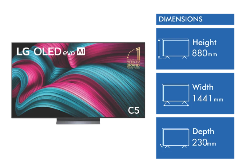 LG 65" OLED EVO C5 AI UHD 4K Smart TV 2025