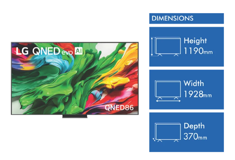 LG 86" QNED86A EVO AI Mini LED UHD 4K Smart TV 2025