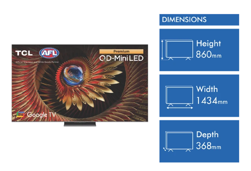 TCL 65" C8K Premium QD Mini LED Google TV 2025