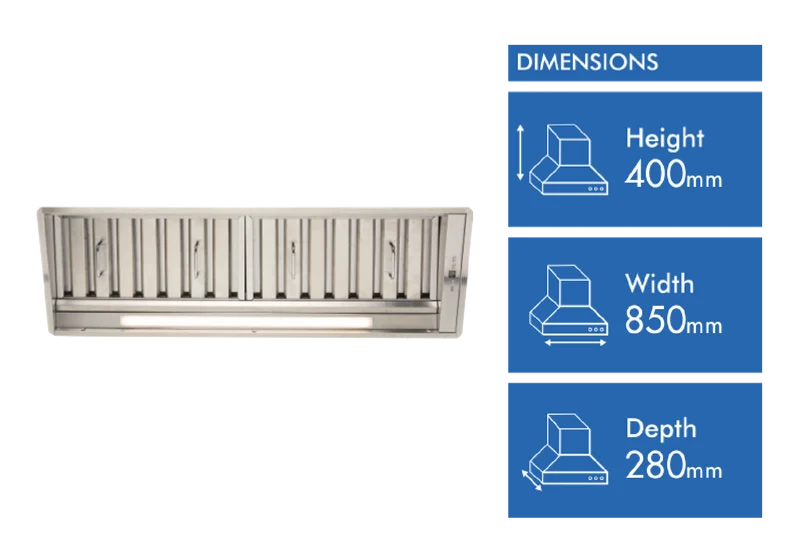 Schweigen 90cm Non-Silent Undermount Rangehood, Stainless Steel