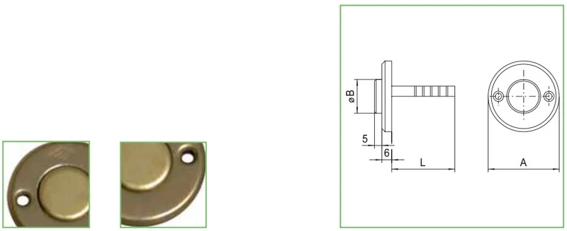 PULSANTE IN OTTONE CISA 06110-00 PER ELETTROSERRAT