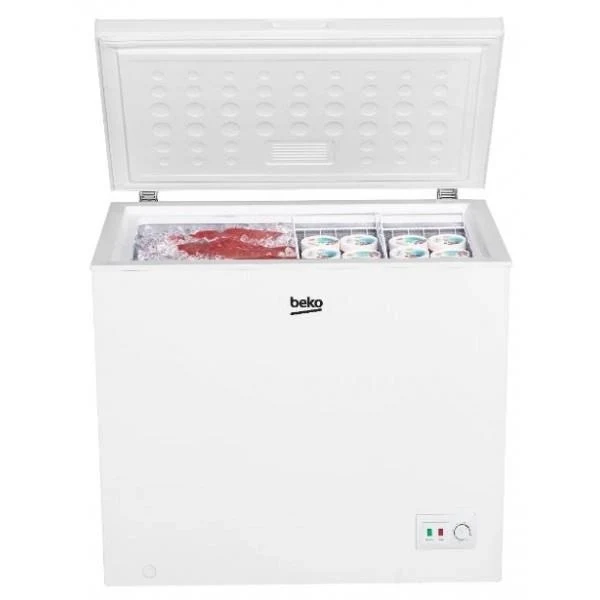 BEKO CONGELATORE A POZZO DA LIBERA INSTALLAZIONE, MOTORE INVERTER, BIANCO, CLASSE E, VOLUME 198 L CF200EWN