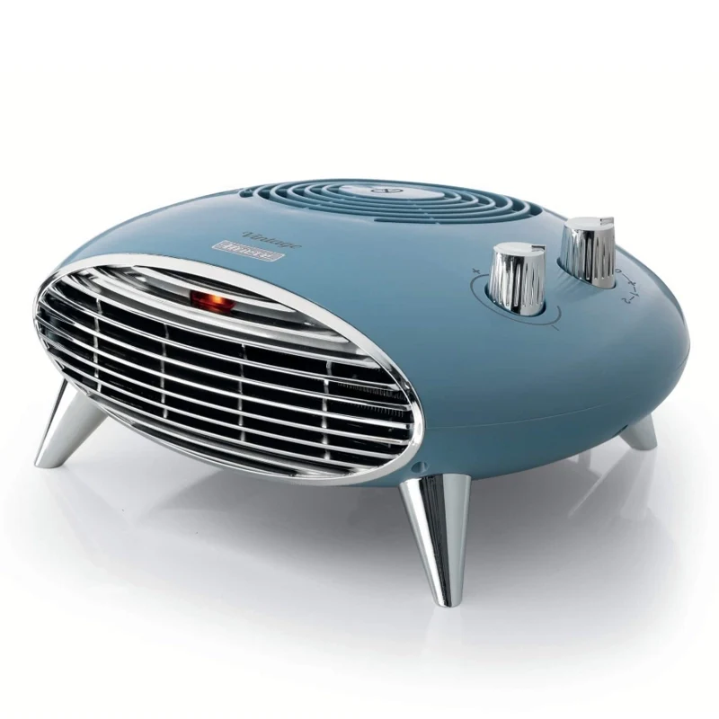 ARIETE VINTAGE CELESTE (8211/05) - TERMOVENTILATORE DA TAVOLO 2000W - CALDO/FREDDO
