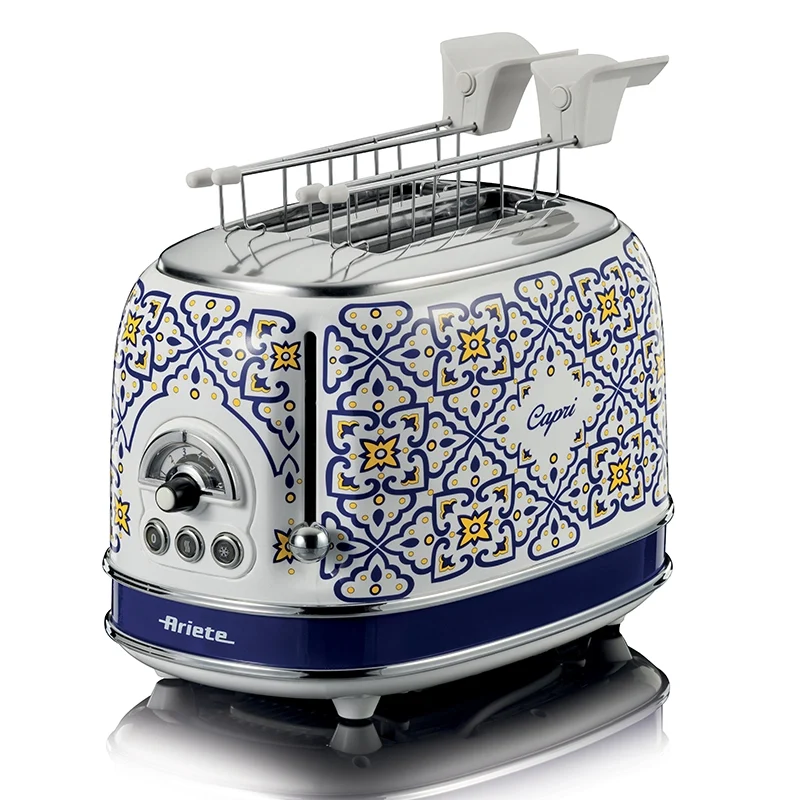 Ariete 155 tostapane capri, 810w, 2 fette, 6 livelli di doratura, vassoio raccogli briciole, funzione defrost, espulsione automatica - ARI155CA