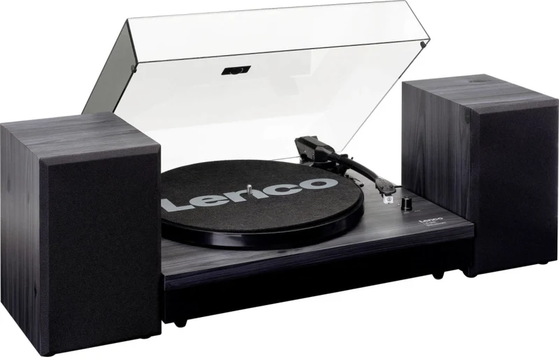 Lenco giradischi ls-300 bluetooth con due diffusori 2 x 10 watt rms colore nero - LS-300 BLACK