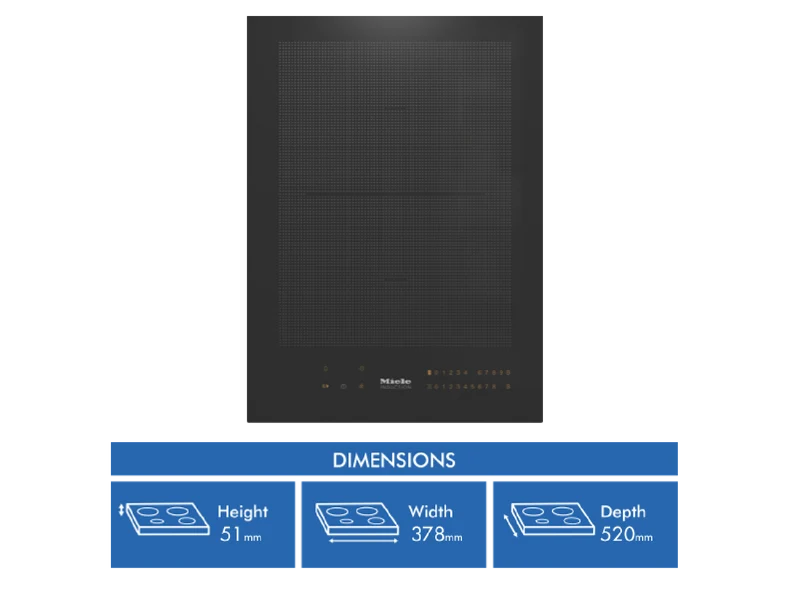Miele 38cm Induction Cooktop with PowerFlex Cooking Zone