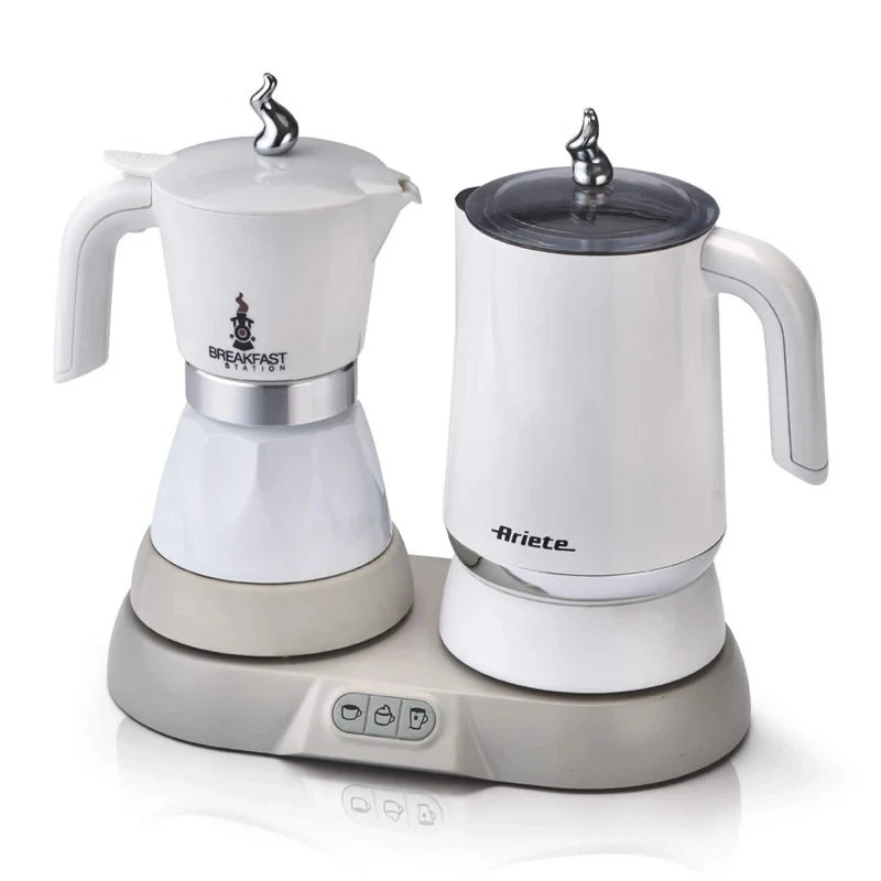 Breakfast Station - Moka Elettrica, Bollitore e Montalatte - 5 Funzioni in 1