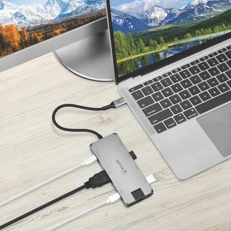 Bonelk Long-Life USB-C to 8in1 Multiport Hub (Space Grey)