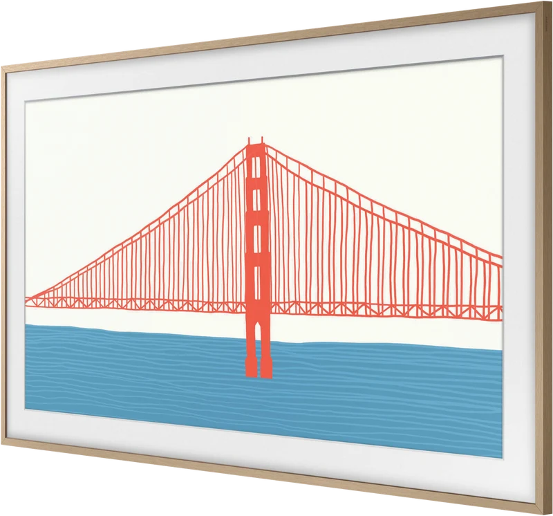 Samsung Customisable Modern Frame For 75" Frame TV, Teak