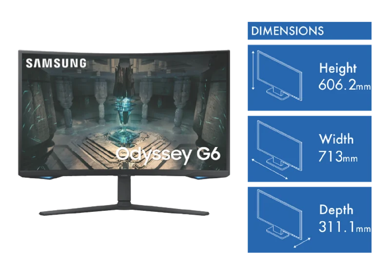Samsung 32" Odyssey G6 Curved QHD Gaming Monitor