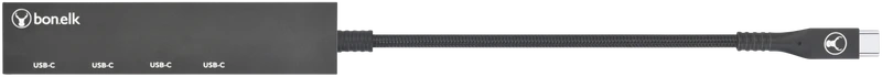 Bonelk Long-Life USB-C to 4 Port USB-C 3.0 Slim Hub (Black)
