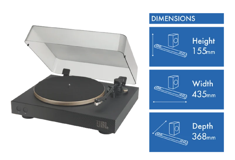 JBL Spinner Bluetooth Turntable - Black Gold