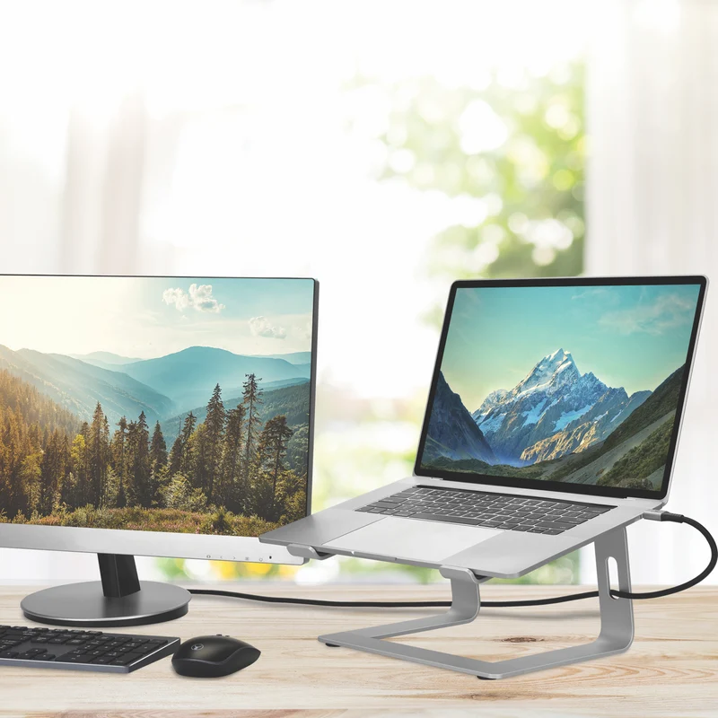 Bonelk Elevate Stance Aluminium Riser Laptop Stand (Silver)