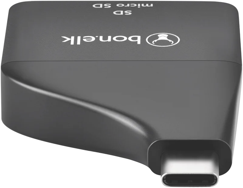 Bonelk USB-C to MicroSD/SD Adapter (Black)