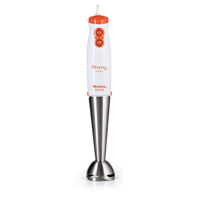 Frullatore a immersione - Lame in Acciaio Inox - 2 velocità - 200W - Bianco e Arancio