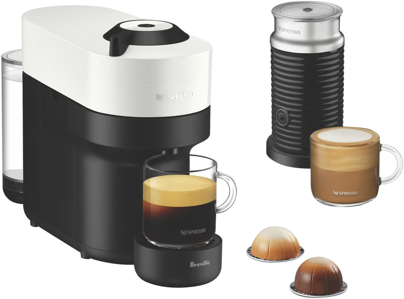 Nespresso Vertuo Pop Capsule Coffee Machine Bundle White