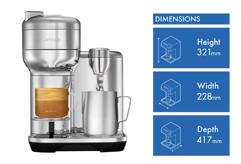 Nespresso Vertuo Creatista Capsule Coffee Machine Stainless Steel