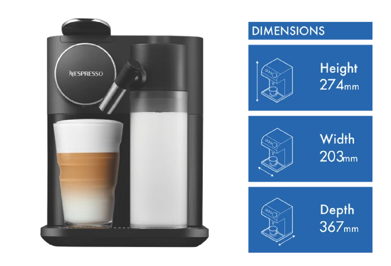Nespresso Gran Lattissima Black Automatic Capsule Coffee Machine