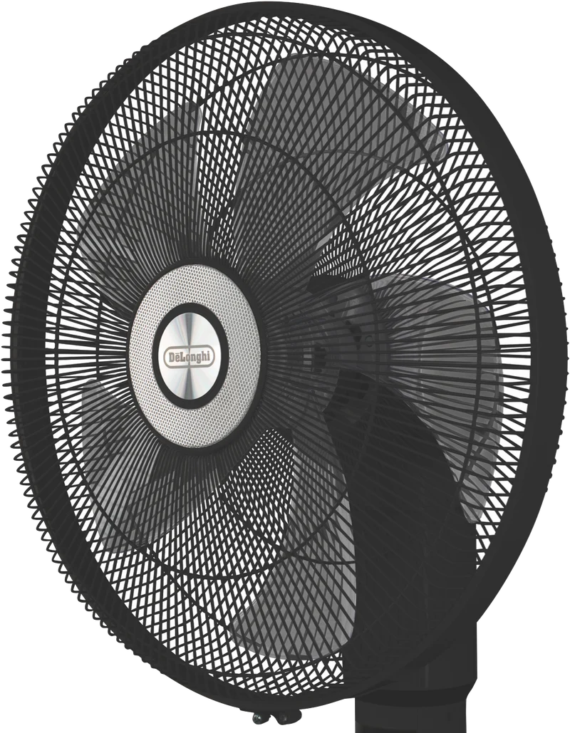 DeLonghi 360 Degree Pedestal Cooling Fan Black