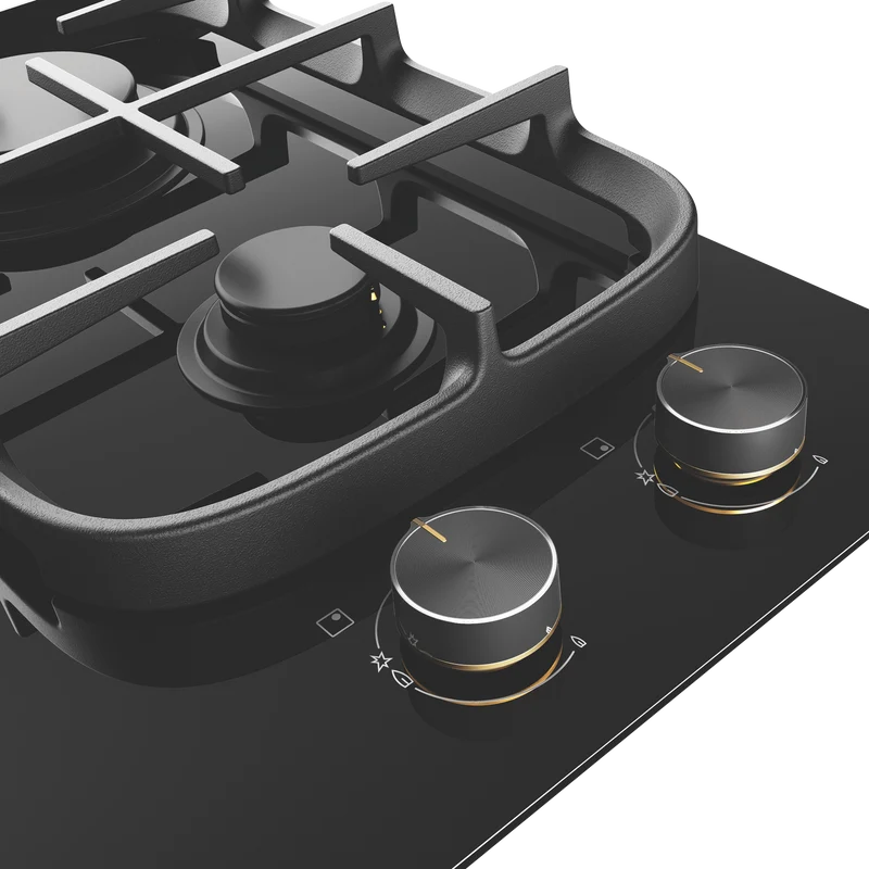 Electrolux 60cm Black Ceramic Glass Gas Cooktop