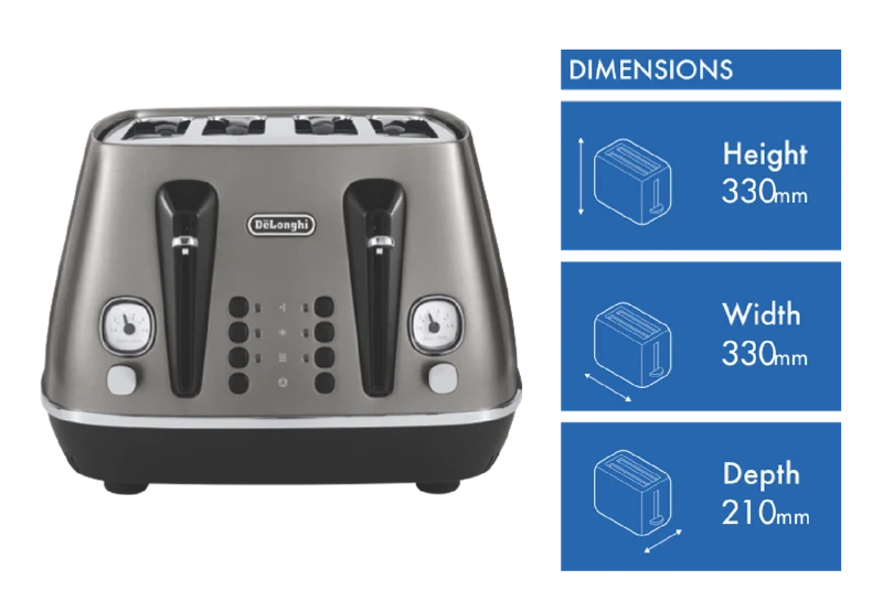 DeLonghi Distinta Titan 4 Slice Toaster