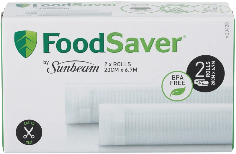 FoodSaver Food Saver Vacuum Bag Roll 2 Pack 20cm