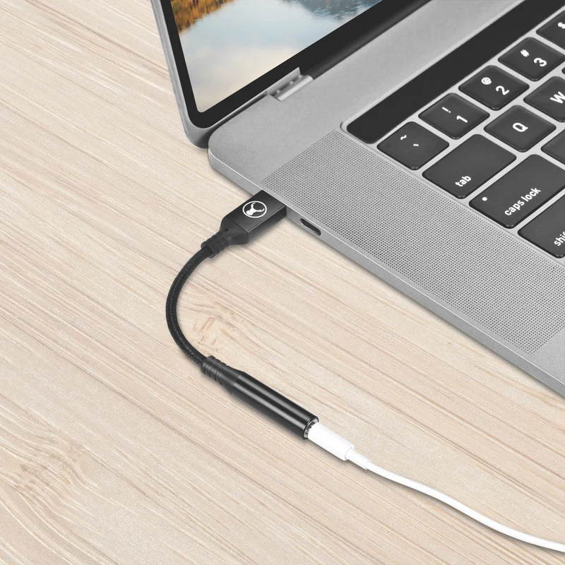 Bonelk USB-C to 3.5mm Long-Life Adapter (Black)