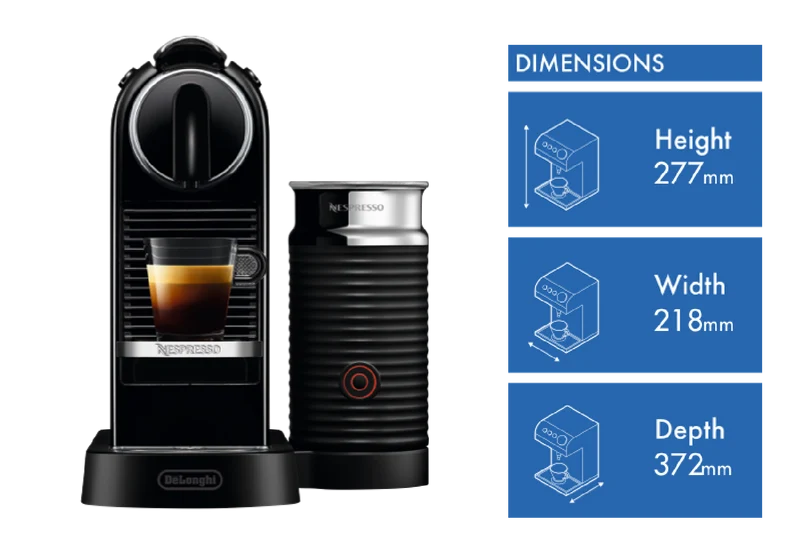 Nespresso Citiz And Milk Capsule Coffee Machine Bundle Black