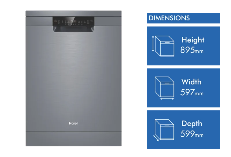 Haier 500 Series Freestanding Dishwasher Satina