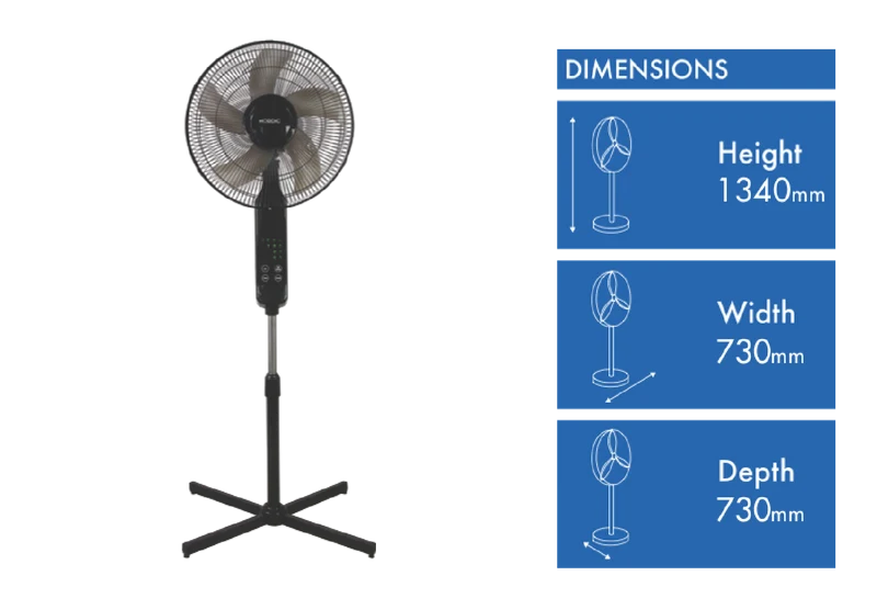 Nordic 40cm Pedestal Fan with Touch Controls