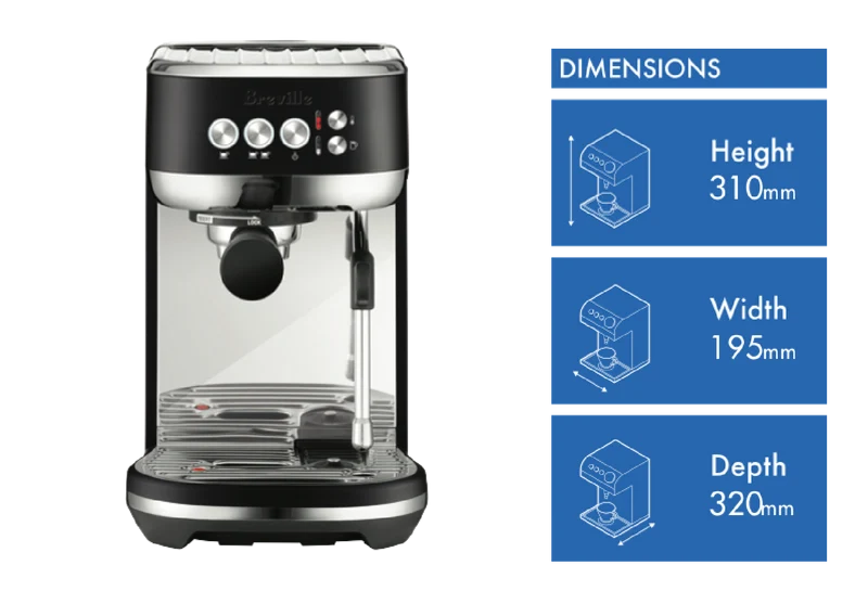 Breville The Bambino Plus Coffee Machine Black Truffle