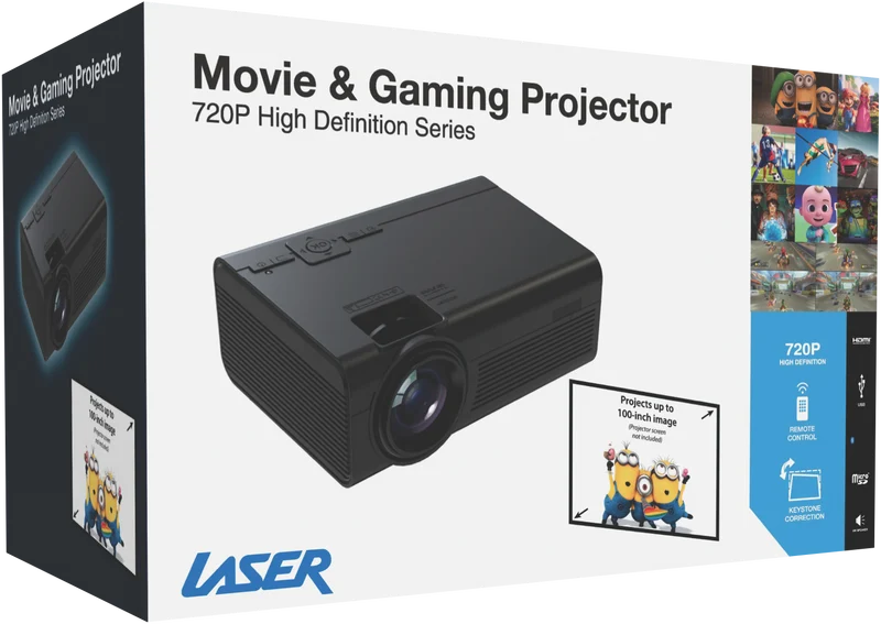 Laser HD LED Projector with Bluetooth 720P 2024