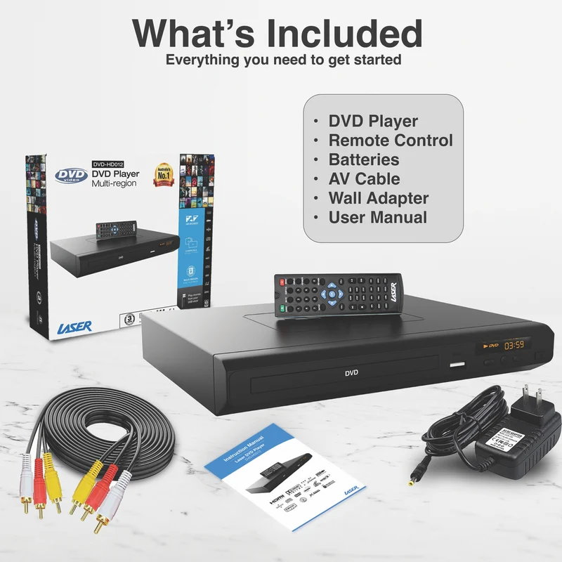 Laser DVD Player Multi-Region - HDMI, Composite Video and USB 2024