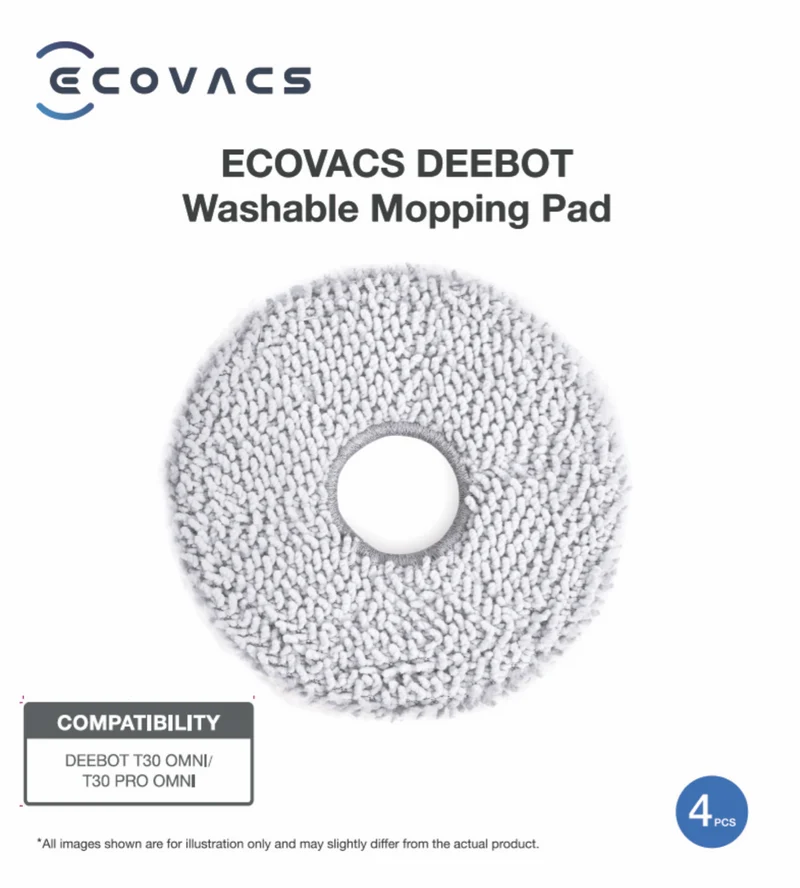Ecovacs DEEBOT T30 PRO OMNI Washable Mopping Pads 4Pk
