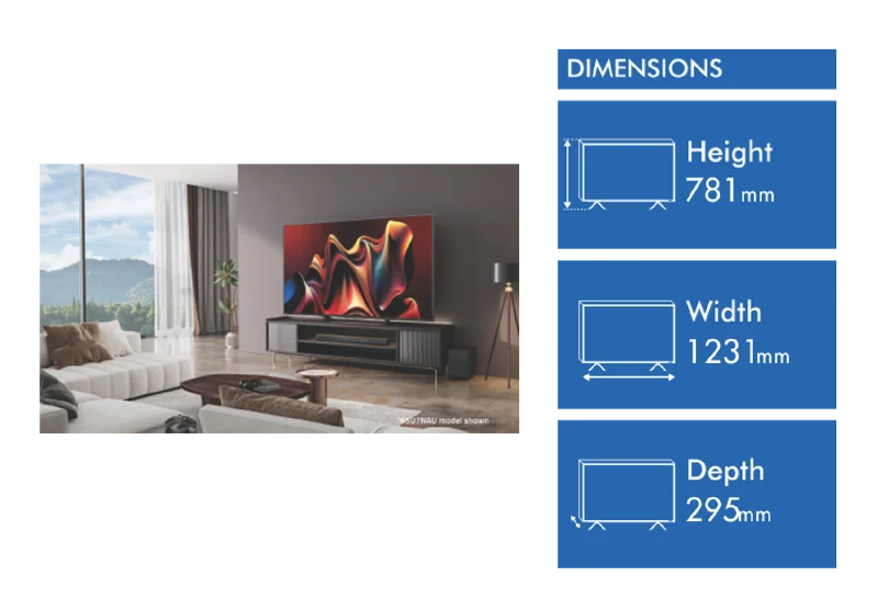 Hisense 55" U7NAU 4K Mini-LED QLED Smart TV 24