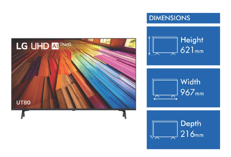 LG 43" UT8050 4K UHD LED Smart TV 24