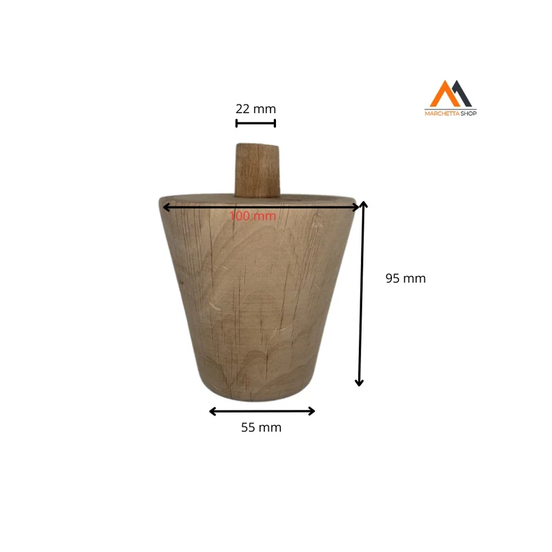 PIEDE IN LEGNO ART.230/100 ONTANO D.100