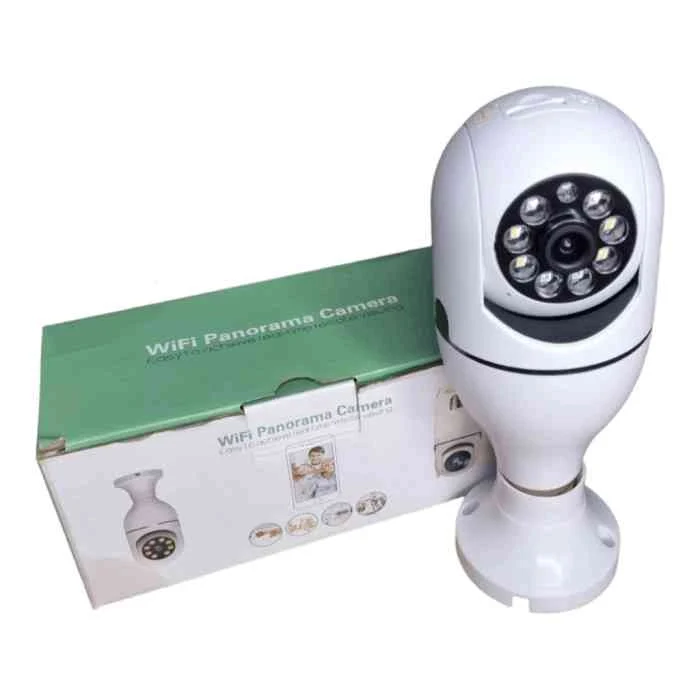 TELECAMERA SORVEGLIANZA WIFI PANORAMA CAMERA IP E27 (8177)