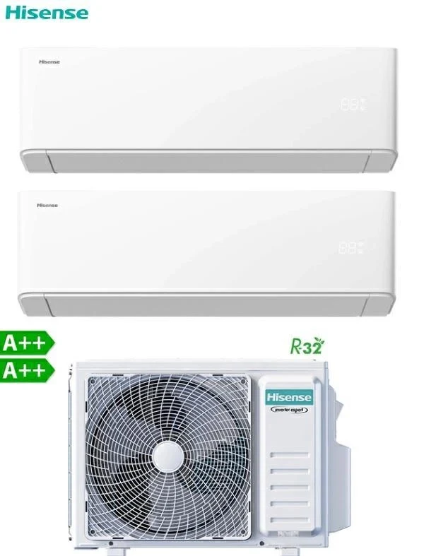 HISENSE DUAL SPLIT 9000+9000 UNIAIR WIFI A++/A++ HA25XU0AG/2AMW42U4RGC